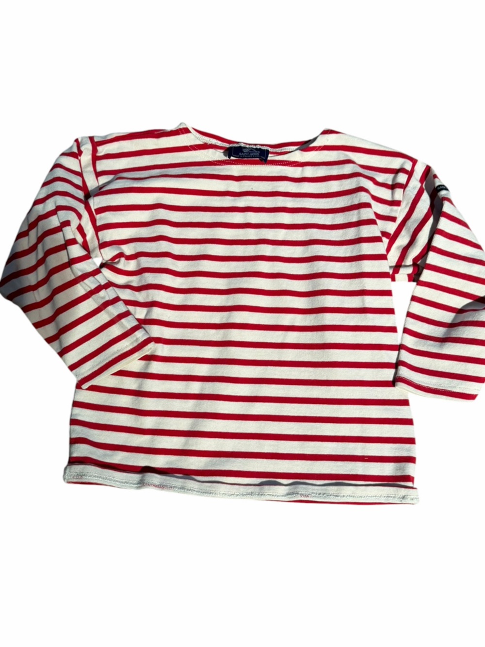 Saint James Red and White Striped Kids Top